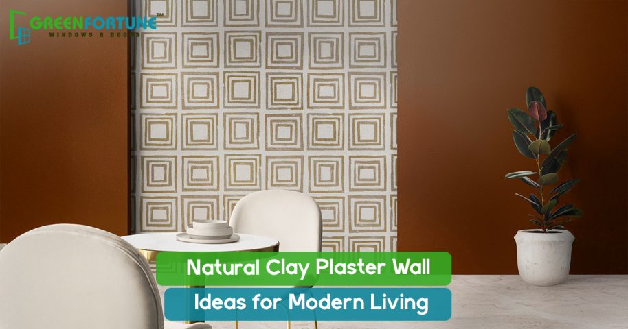 Natural clay plaster wall