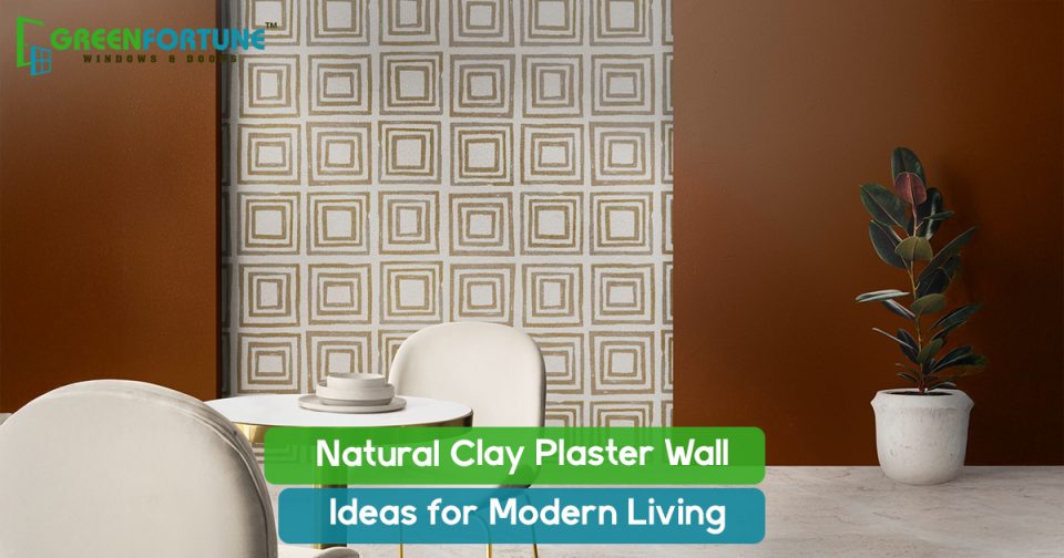 Natural clay plaster wall