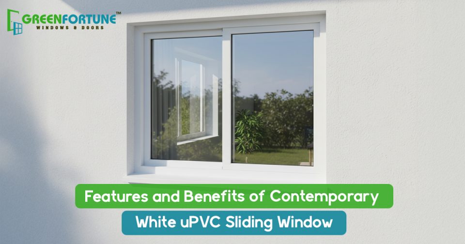 Contemporary White uPVC Sliding Window