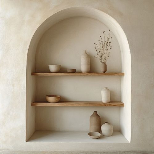 Natural clay plaster wall