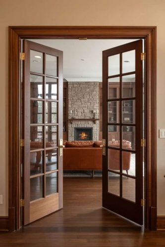 double leaf uPVC door