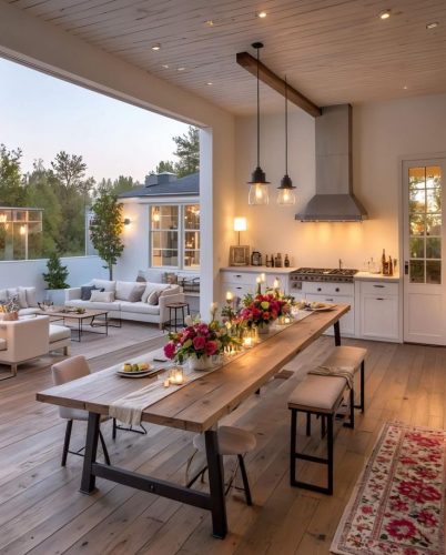 outdoor dining area design