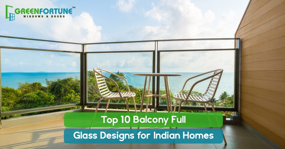 balcony full glass design