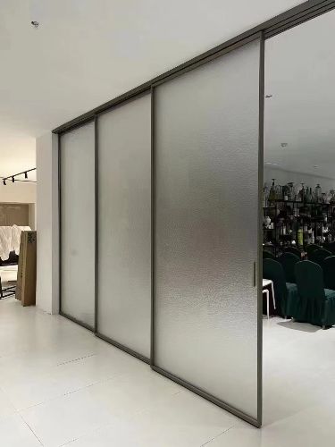 Textured Glass Partition Doors