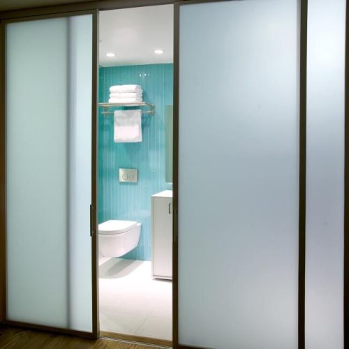Textured Glass Partition Doors
