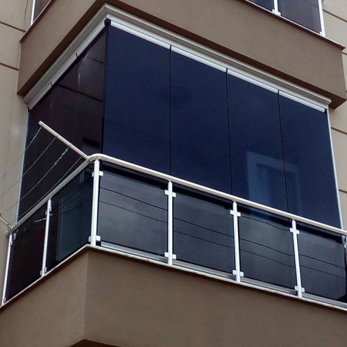 balcony full glass design