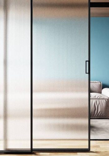 Textured Glass Partition Doors
