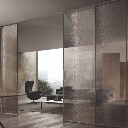 Textured Glass Partition Doors